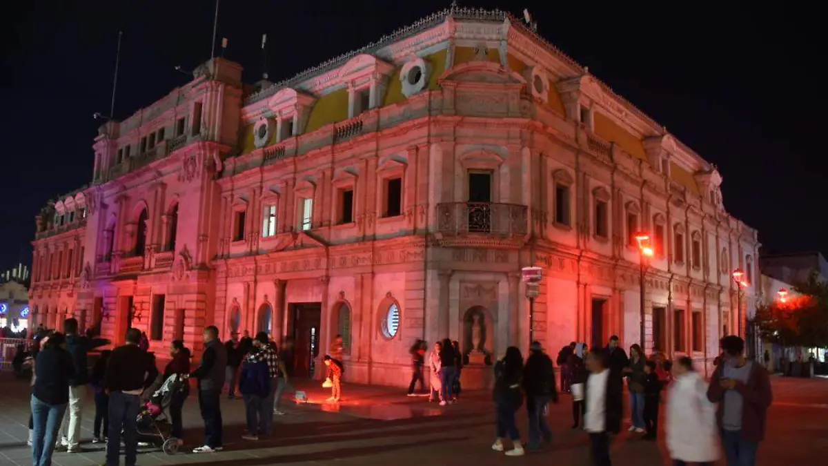 edificios rojo